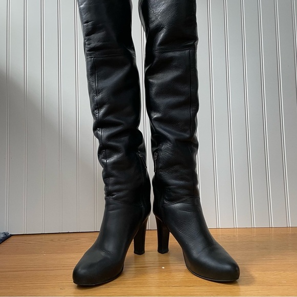Baldinini Over the Knee/Fold Down Boots in Black Calfskin Leather *Italy* - Picture 16 of 16